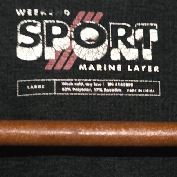 Marine Layer Weekend Sport Full Zip Hoodie - Charcoal - Sz L* - Picture 2 of 5